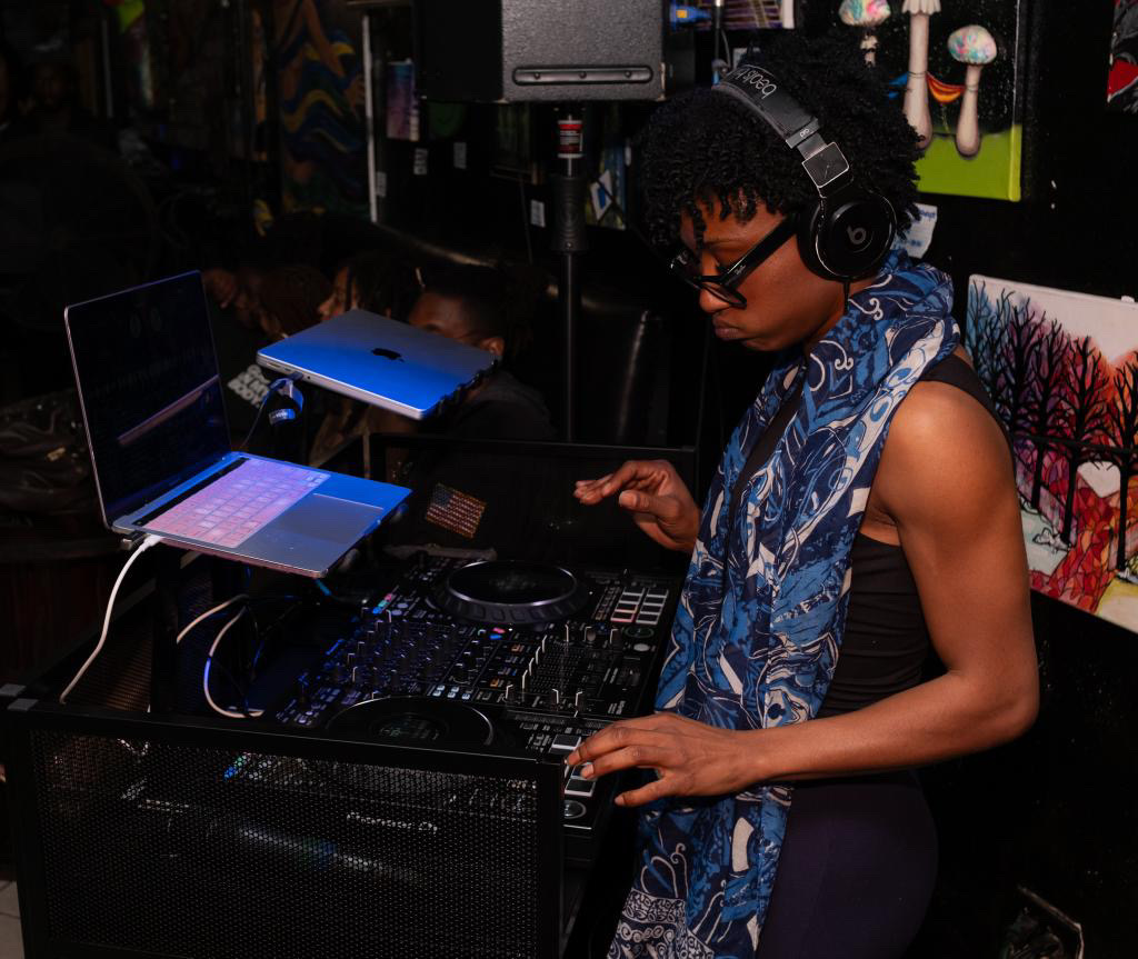 DJ performance at club event